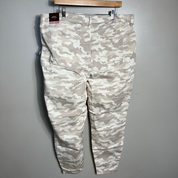 NWT Knox Rose Natural Camo Mid-Rise Ankle Skinny Pant Twill Size 18W - Picture 11 of 14